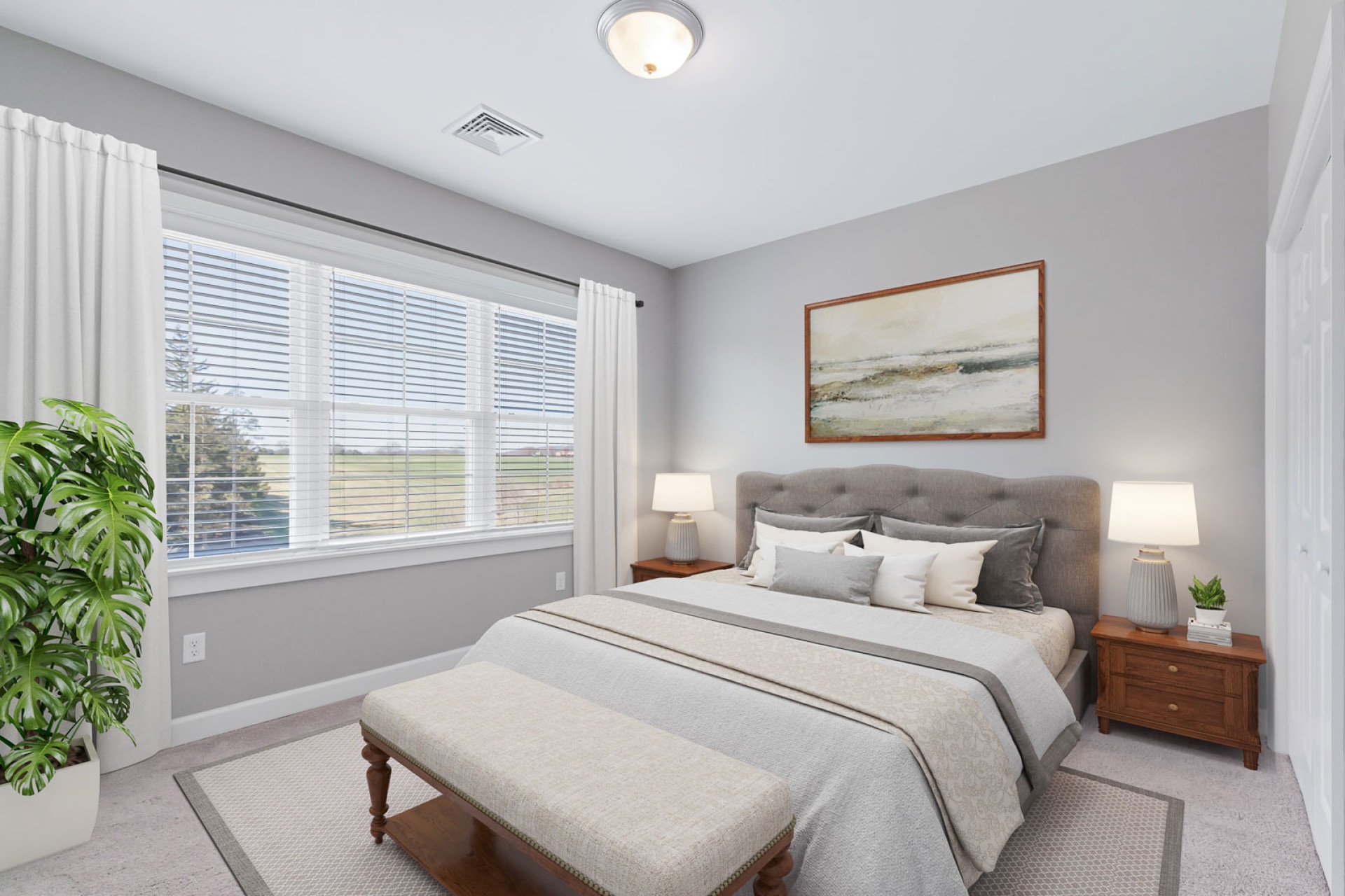 Primary Bedroom in the Manor Duplex Cottage