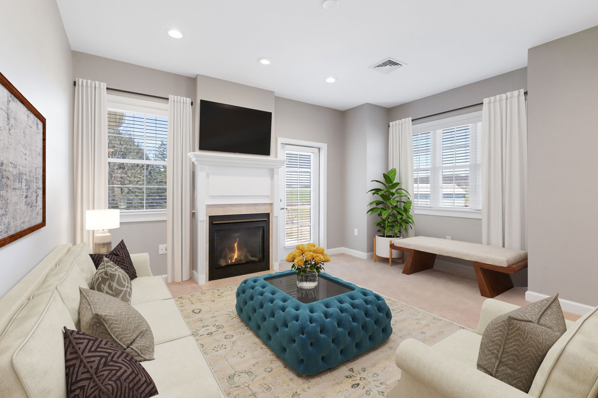 Living Room inside the Manor Duplex Cottage at St. Anne's RC