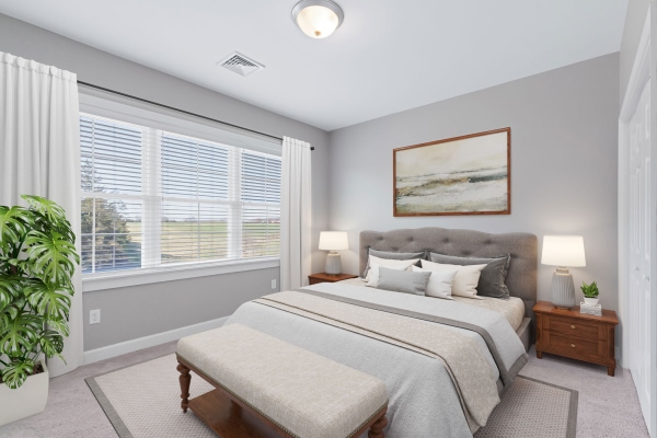 Primary Bedroom in the Manor Duplex Cottage
