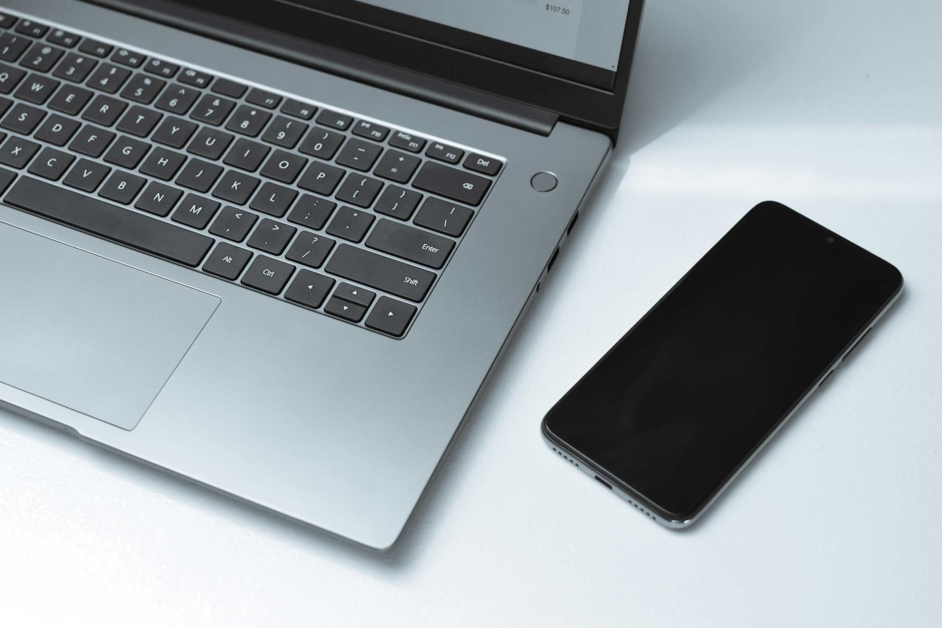 laptop and smartphone